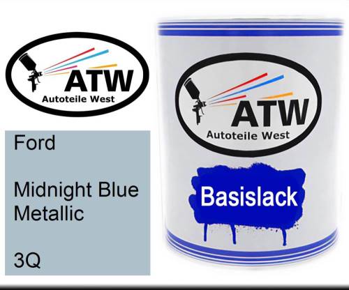 Ford, Midnight Blue Metallic, 3Q: 1L Lackdose, von ATW Autoteile West.